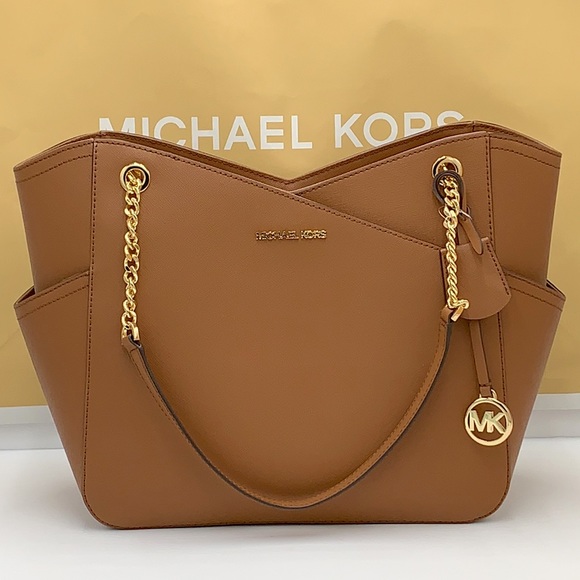 Michael Kors Large X Chain Shoulder Tote Luggage - Picture 6 of 16